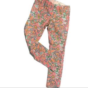 Lilly Pulitzer Make A Splash Worth Skinny Mini Cropped Jeans Size 4